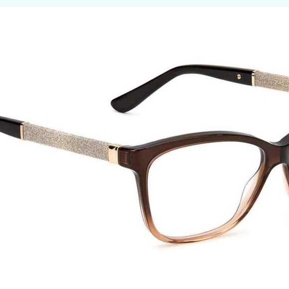 Jimmy Choo Accessories - Jimmy Choo JC105 Eyeglass frames Dark Brown Gradient Silver Sparkle on Arms